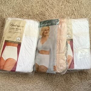 NEW Underscore LOT of 3 Packages Women's Size 10 Cotton Briefs